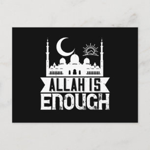Carte Postale Islam - Allah suffit