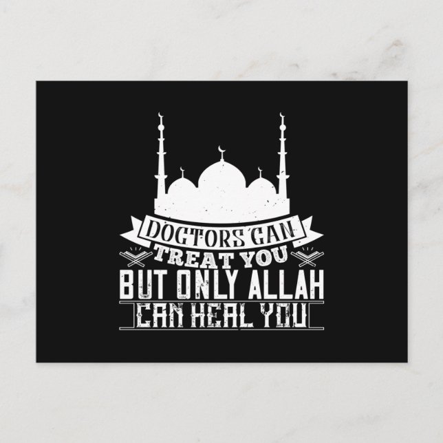 Carte Postale Islam - Les médecins peuvent vous traiter Allah pe (Devant)