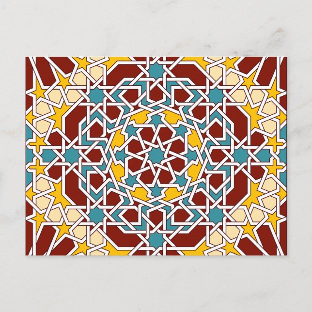 Carte Postale Islamic geometric patterns postcard (Devant)