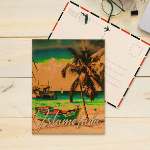 Carte Postale Islamorada Florida Island Palm Tree tropical année