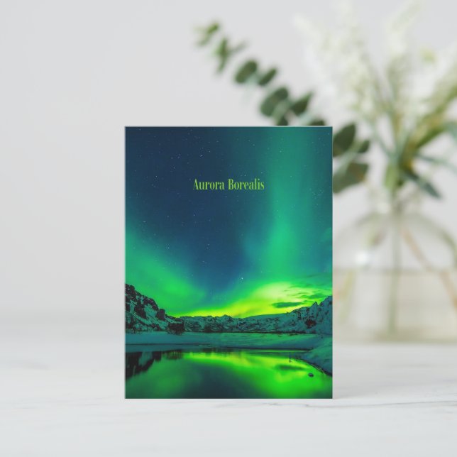 Carte Postale Islande, Aurora Borealis (Debout devant)