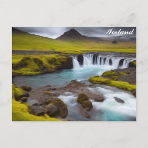 Carte Postale Islande Cascade Voyage