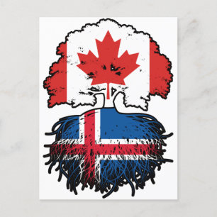 Carte Postale Islande Drapeau canadien canadien canadien canadie