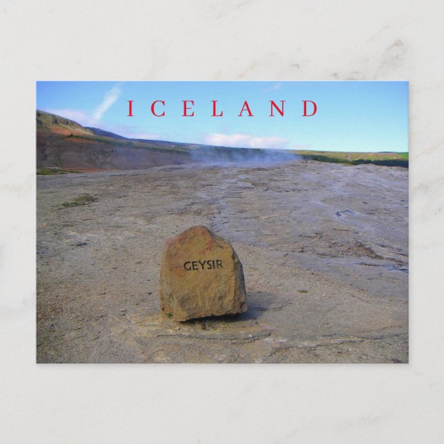 Carte postale Islande Geysir Géothermie (Devant)
