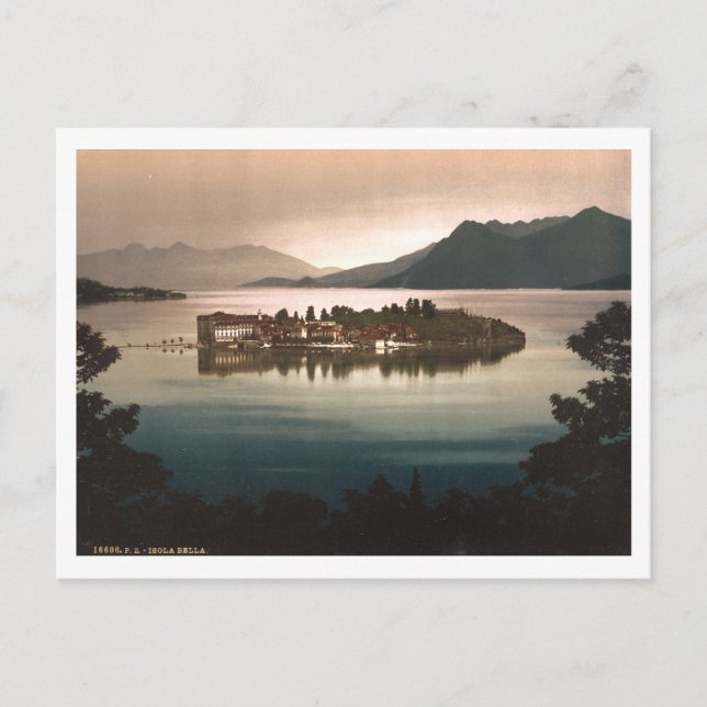 Carte Postale Isola Bella par Moonlight, Lac Majeur, Italie (Devant)