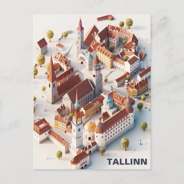 Carte postale Isomtric Tallinn Travel (Devant)