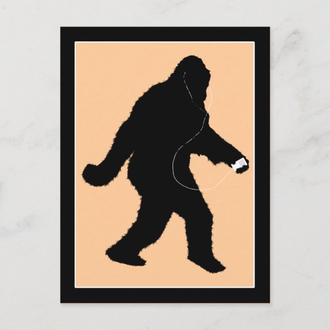 Carte Postale iSquatch (Modifier la couleur Arrière - plan) (Devant)