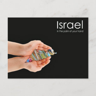 Carte Postale israël dans la paume de la main 