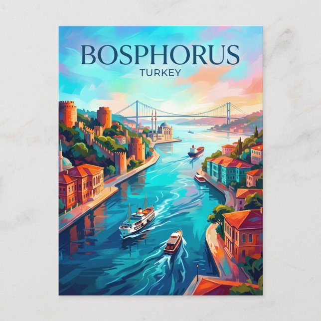 Carte Postale Istanbul - Bosphore Turquie (Devant)