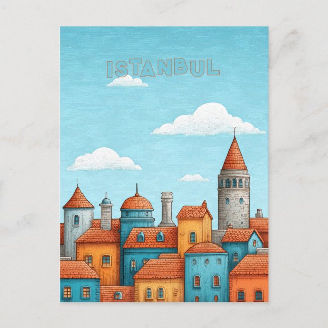 Carte Postale Istanbul Turkiye Travel (Devant)