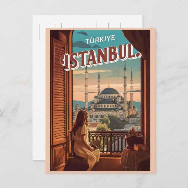 Carte Postale Istanbul turkiye voyage souvenirs vintages cadeaux (Devant / Derrière)