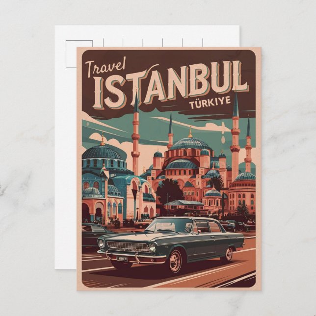 Carte Postale Istanbul turkiye voyage souvenirs vintages cadeaux (Devant / Derrière)