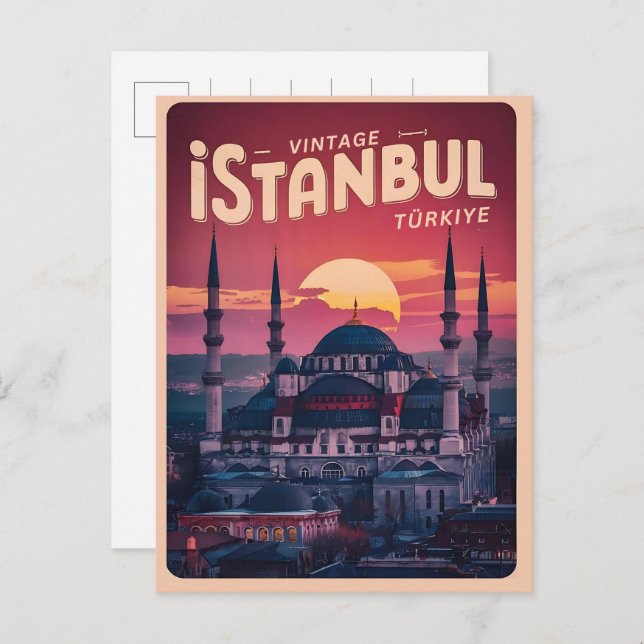 Carte Postale Istanbul turkiye voyage souvenirs vintages cadeaux (Devant / Derrière)