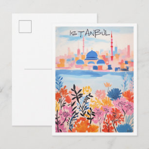 Carte Postale Istanbul Turquie Art Voyage
