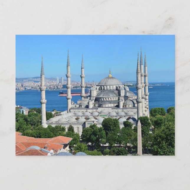 Carte Postale Istanbul Turquie Mosquée Bleue Architecture Vue de (Devant)