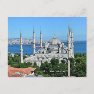 Carte Postale Istanbul Turquie Mosquée Bleue Photographie de nui
