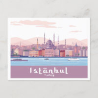 Istanbul Turquie Pastel Voyage Design