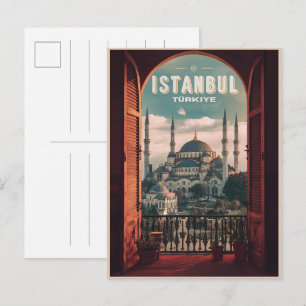 Carte Postale Istanbul turquie voyage souvenirs cadeaux vintage