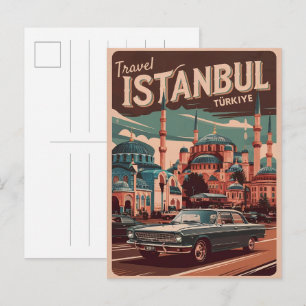 Carte Postale Istanbul turquie voyage souvenirs vintage cadeaux