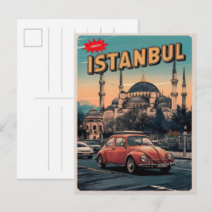 Carte Postale Istanbul turquie voyage souvenirs vintage cadeaux
