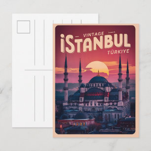 Carte Postale Istanbul turquie voyage souvenirs vintage cadeaux