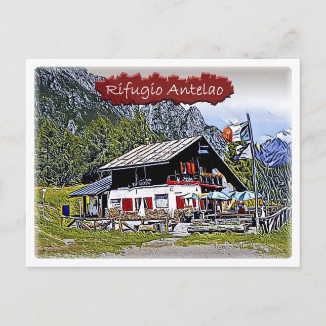 Carte Postale IT Italie - hutte alpine Antelao - (Devant)