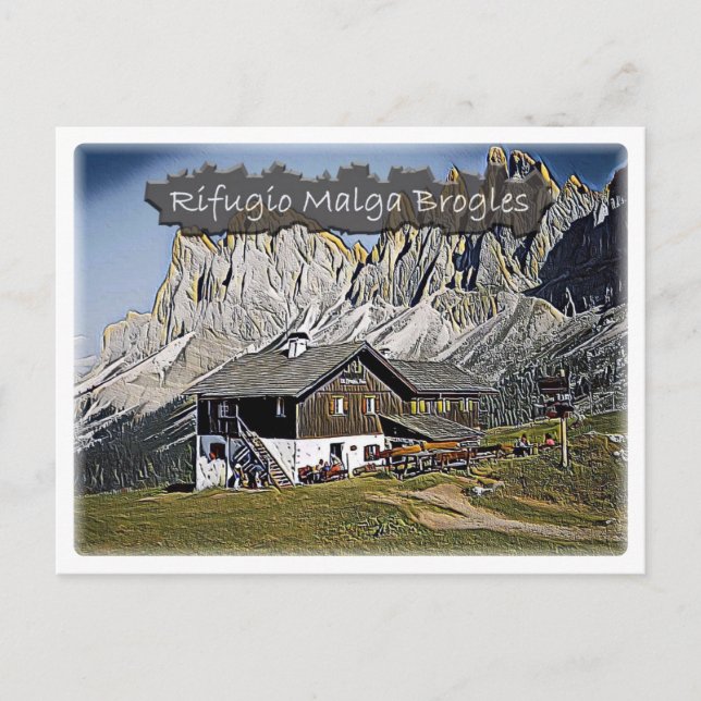Carte Postale It - Italie - hutte alpine Malga Brogles - Dolomit (Devant)