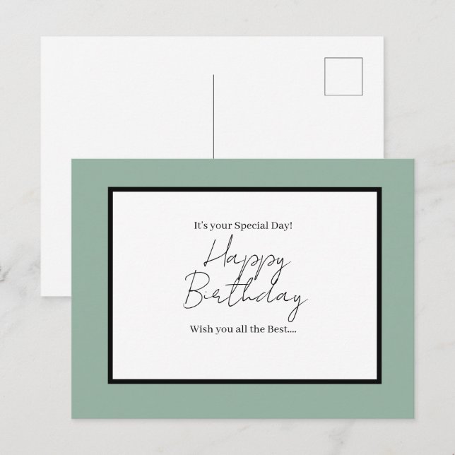 Carte Postale It’s Your Special Day – Happy Birthday Postcard (Devant / Derrière)
