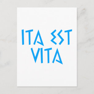 Carte Postale ita est vita Latein latin