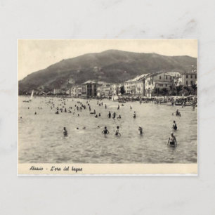 Carte Postale Italie, Alassio, Natation en Méditerranée