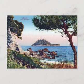 Carte Postale Italie, Alassio, Plage et île offshore
