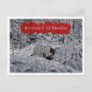 Carte Postale Italie cabane alpine Bivacco F.lli Fanton - Dolomi