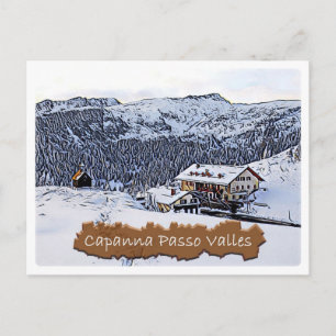 Carte Postale Italie - cabane alpine Capanna Passo Valles - Dolo