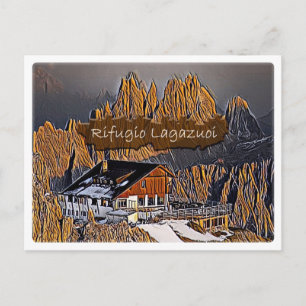 Carte Postale Italie - cabane alpine Lagazuoi - Dolomiti -