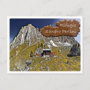 Carte Postale Italie - cabane alpine Sandro Pertini - Dolomiti