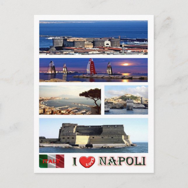 Carte Postale Italie - Campanie - Naples - I Love - (Devant)