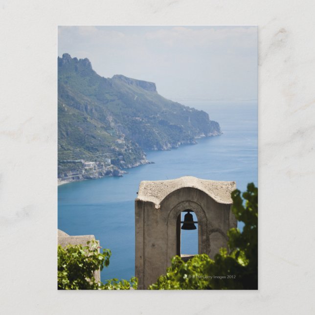 Carte Postale Italie, Côte d'Amalfi, Ravello, Clocher avec (Devant)