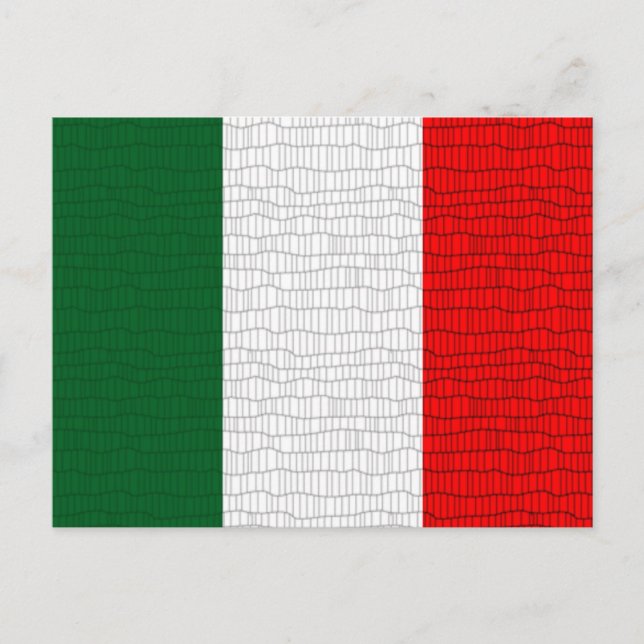 Carte Postale Italie Drapeau Peau de serpent (Devant)