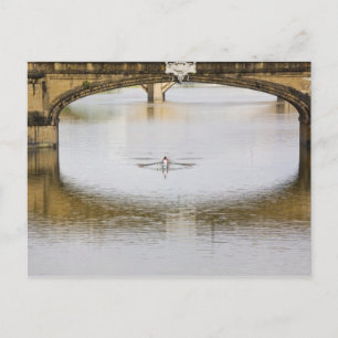 Carte Postale Italie, Florence, Aviron de couple avec