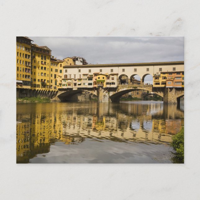 Carte Postale Italie, Florence, Réflexions sur le fleuve Arno (Devant)
