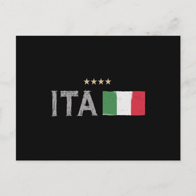 Carte Postale Italie Football Fan Shirt Drapeau (Devant)