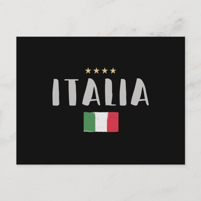Carte Postale Italie Football Fan Shirt Drapeau (Devant)
