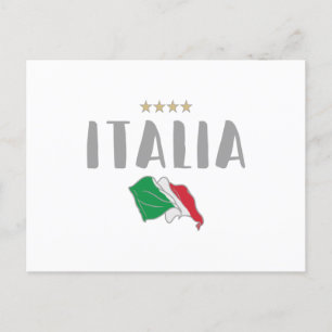 Carte Postale Italie Football Fan Shirt Drapeau