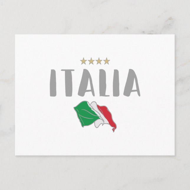 Carte Postale Italie Football Fan Shirt Drapeau (Devant)