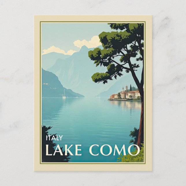 Carte Postale Italie Lac de Côme Vintage Italie Voyage (Devant)