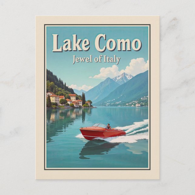 Carte Postale Italie Lac de Côme Vintage voyage (Devant)
