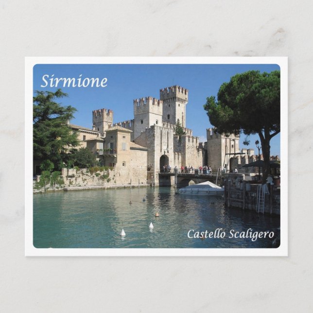 Carte Postale Italie - Lac de Garde - Sirmione - Castello Scalig (Devant)