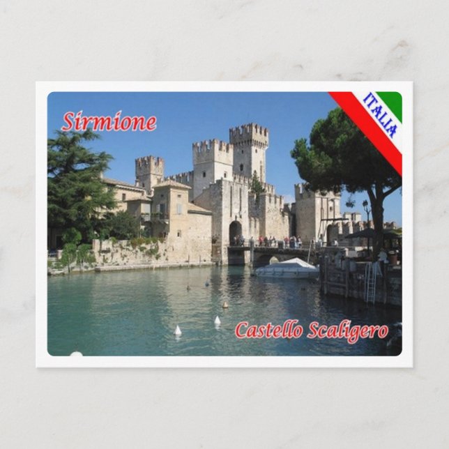 Carte Postale Italie - Lac de Garde - Sirmione - Château de Scal (Devant)