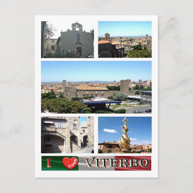Carte Postale Italie - Latium - Viterbe - I Love - (Devant)