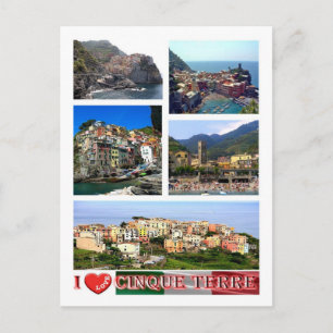 Carte Postale Italie - Ligurie - Cinque Terre - I Love -